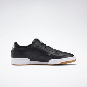 Adidasy Damskie Reebok Club C 85 Czarne/Białe PL 02ZBKQY